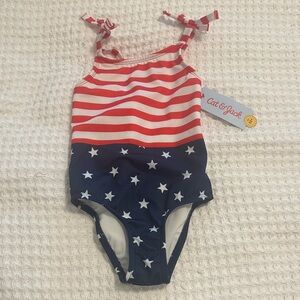 Cat & Jack Red and Blue Kids Swim One Piece